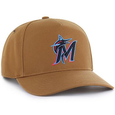 Men's Carhartt x '47 Brown Miami Marlins Hitch Adjustable Hat