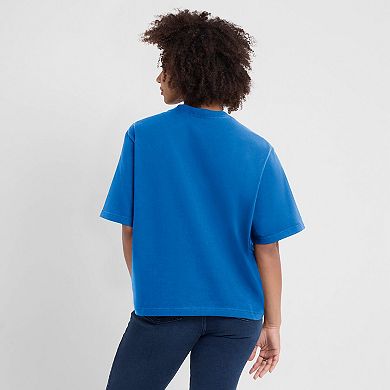 Women's Nike Blue Detroit Lions Essential Script Relaxed Boxy T-Shirt