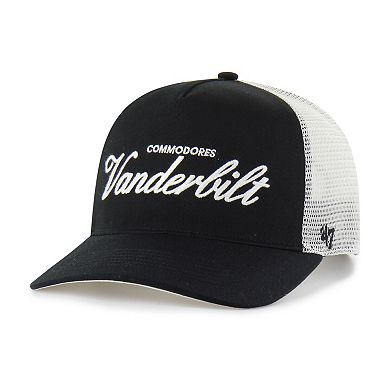 Unisex '47 Black Vanderbilt Commodores Contemporary Basics Foundation Trucker Hitch Adjustable Hat