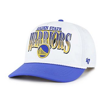 Men's '47 White/Royal Golden State Warriors Tribute Two-Tone Hitch Adjustable Hat