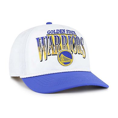 Men's '47 White/Royal Golden State Warriors Tribute Two-Tone Hitch Adjustable Hat
