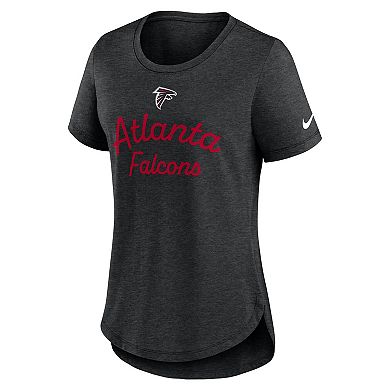 Women's Nike Black Atlanta Falcons Script Tri-Blend T-Shirt