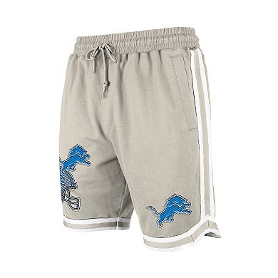 Men's New Era Light Beige Detroit Lions Stone Multi Patch Shorts