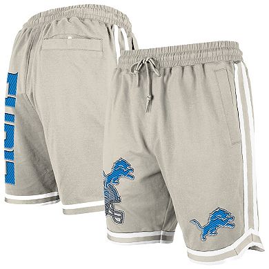 Men's New Era Light Beige Detroit Lions Stone Multi Patch Shorts