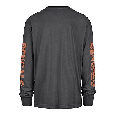 Men's '47 Black Cincinnati Bengals Cairn Ravine Foundation Long Sleeve T-Shirt