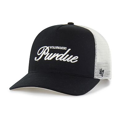 Unisex '47 Black Purdue Boilermakers Contemporary Basics Foundation Trucker Hitch Adjustable Hat