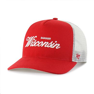 Unisex '47 Red Wisconsin Badgers Contemporary Basics Foundation Trucker Hitch Adjustable Hat