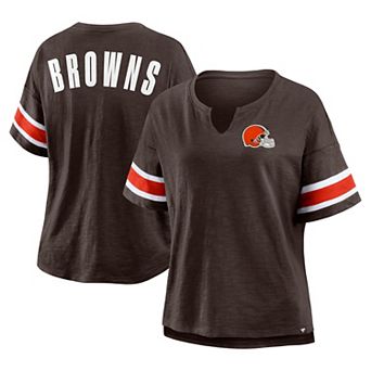 Women's Fanatics Brown Cleveland Browns Redzone Curl Route T-Shirt