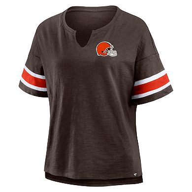 Women's Fanatics Brown Cleveland Browns Redzone Curl Route T-Shirt