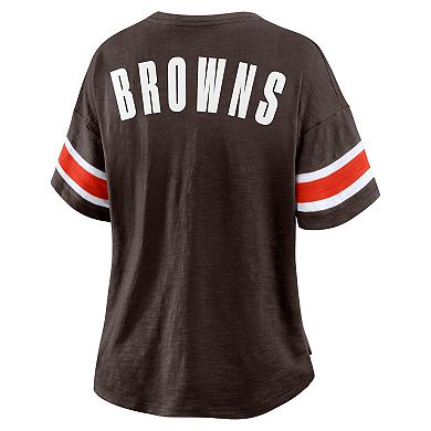 Women's Fanatics Brown Cleveland Browns Redzone Curl Route T-Shirt