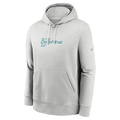 Men's Nike Gray Miami Dolphins Edge Pack French Terry Club Pullover Hoodie