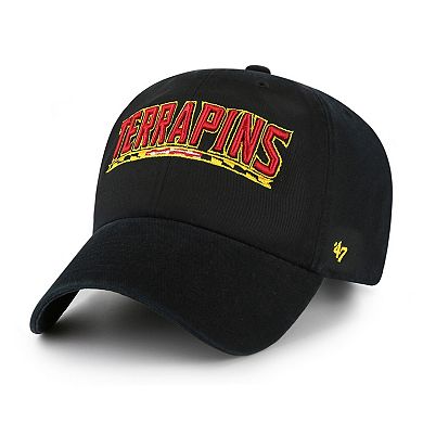 Men's '47 Black Maryland Terrapins Clean Up Adjustable Hat