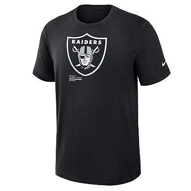 Men's Nike Black Las Vegas Raiders Left End Run Slub Performance T-Shirt