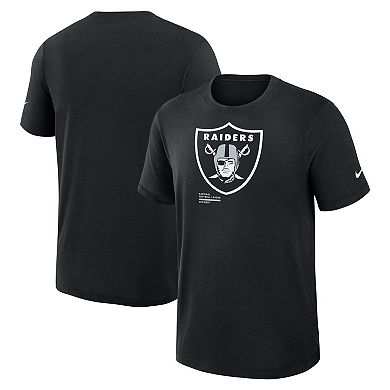 Men's Nike Black Las Vegas Raiders Left End Run Slub Performance T-Shirt