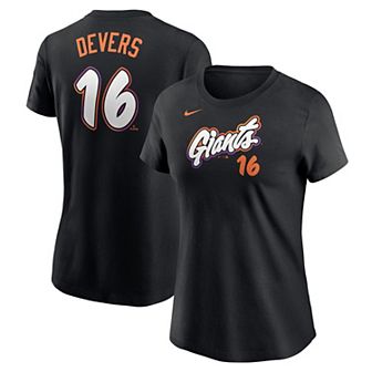 Women's Nike Rafael Devers Black San Francisco Giants 2025 City Connect Fuse Name & Number T-Shirt