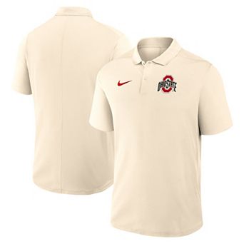 Men's Nike Tan Ohio State Buckeyes Primary Logo Victory Performance Polo