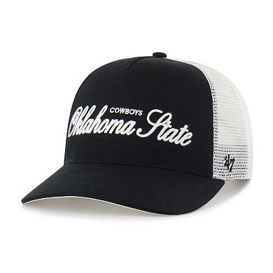 Unisex '47 Black Oklahoma State Cowboys Contemporary Basics Foundation Trucker Hitch Adjustable Hat