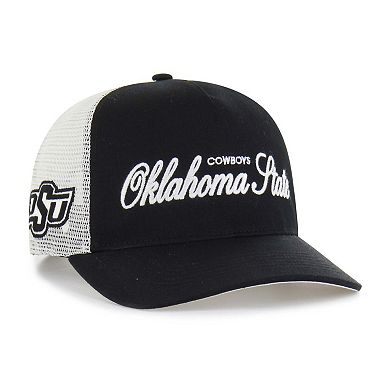 Unisex '47 Black Oklahoma State Cowboys Contemporary Basics Foundation Trucker Hitch Adjustable Hat