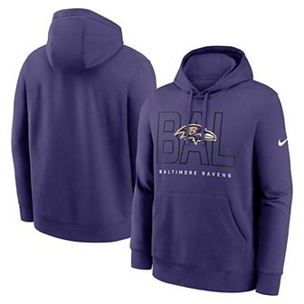 Men's Nike Purple Baltimore Ravens Busted Play Club Fleece Pullover Hoodie