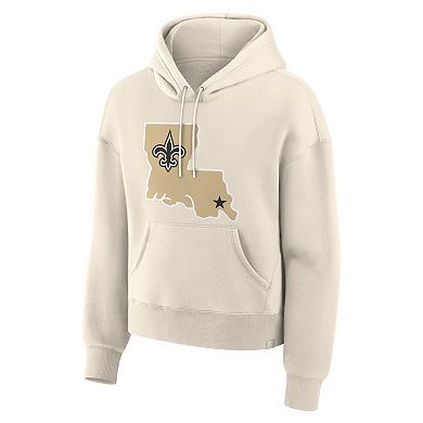 Women's Fanatics Cream New Orleans Saints Dove Legacy Pullover Hoodie