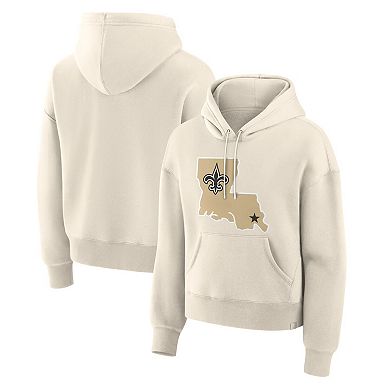 Women's Fanatics Cream New Orleans Saints Dove Legacy Pullover Hoodie