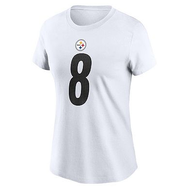 Women's Nike Aaron Rodgers White Pittsburgh Steelers Name & Number T-Shirt