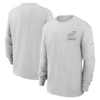Men's Nike Gray Philadelphia Eagles Essential Heavy Max90 Long Sleeve T-Shirt