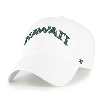 Men's '47 White Hawaii Rainbow Warriors Clean Up Adjustable Hat