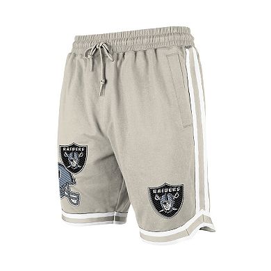Men's New Era Light Beige Las Vegas Raiders Stone Multi Patch Shorts