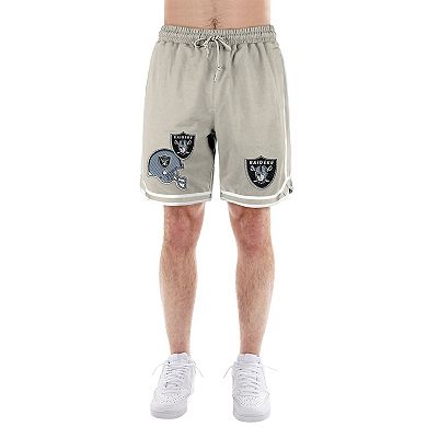 Men's New Era Light Beige Las Vegas Raiders Stone Multi Patch Shorts