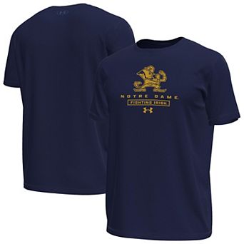 Men's Under Armour Navy Notre Dame Fighting Irish Stack Stretch Performance T-Shirt