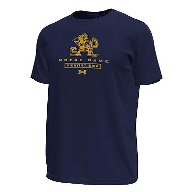 Men's Under Armour Navy Notre Dame Fighting Irish Stack Stretch Performance T-Shirt