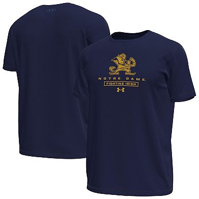 Men's Under Armour Navy Notre Dame Fighting Irish Stack Stretch Performance T-Shirt