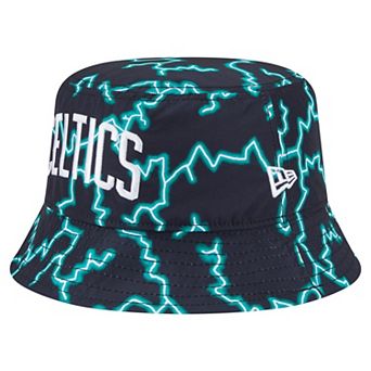 Men's New Era Black/Light Blue Boston Celtics Summer Sun and Storm Reversible Bucket Hat