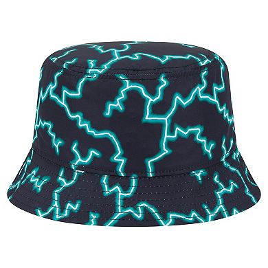 Men's New Era Black/Light Blue Boston Celtics Summer Sun and Storm Reversible Bucket Hat