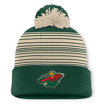 Fanatics Green Minnesota Wild Fundamental Spirit Cuffed Pom Knit Hat