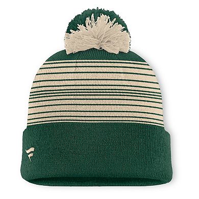 Fanatics Green Minnesota Wild Fundamental Spirit Cuffed Pom Knit Hat