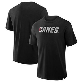 Men's Fanatics Black Carolina Hurricanes Play Distressed Wordmark Stadium Slub T-Shirt