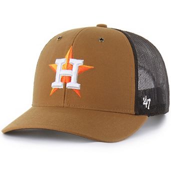 Men's Carhartt x '47 Brown Houston Astros Trucker Adjustable Hat