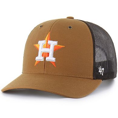 Men's Carhartt x '47 Brown Houston Astros Trucker Adjustable Hat