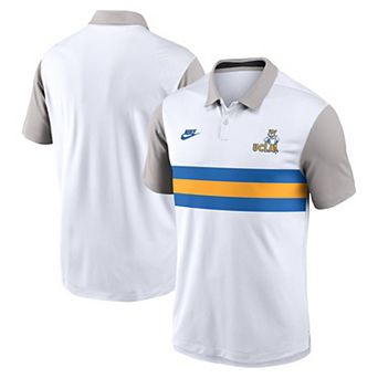Men's Nike White/Gray UCLA Bruins Athletic Prep Legacy Logo Vapor Performance Polo