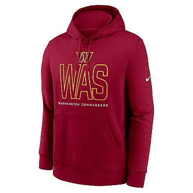 Men's Nike Burgundy Washington Commanders Busted Play Club Fleece Pullover Hoodie