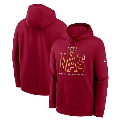 Men's Nike Burgundy Washington Commanders Busted Play Club Fleece Pullover Hoodie