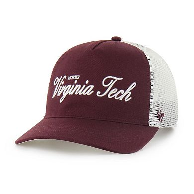 Unisex '47 Maroon Virginia Tech Hokies Contemporary Basics Foundation Trucker Hitch Adjustable Hat