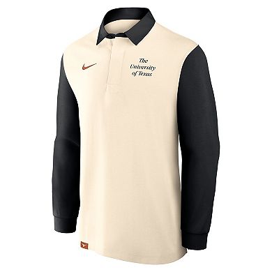 Men's Nike Tan/Black Texas Longhorns Rugby Long Sleeve Shirt