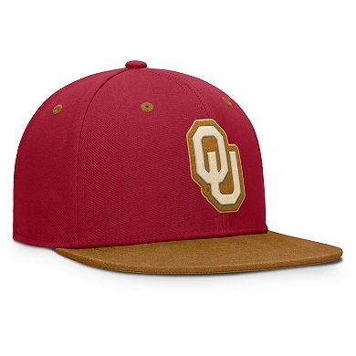 Men's Fanatics Crimson/Brown Oklahoma Sooners NoBo Fitted Hat