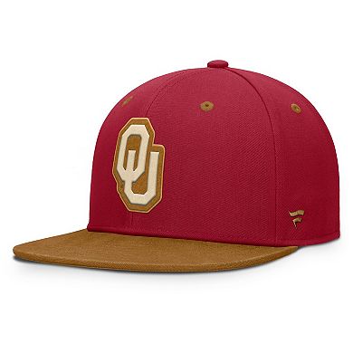 Men's Fanatics Crimson/Brown Oklahoma Sooners NoBo Fitted Hat