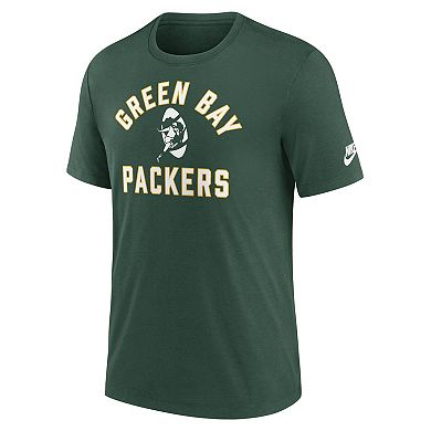 Men's Nike Green Green Bay Packers Favorable Timeline Tri-Blend T-Shirt
