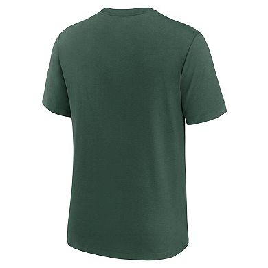 Men's Nike Green Green Bay Packers Favorable Timeline Tri-Blend T-Shirt
