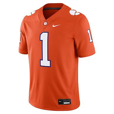 Men's Nike #1 Orange Clemson Tigers Game Jersey